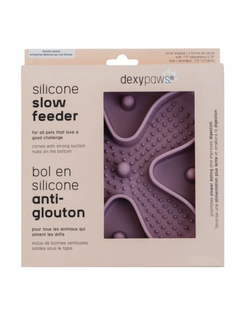 Dexypaws Silicone Slow Feeder Circle Blush Pink