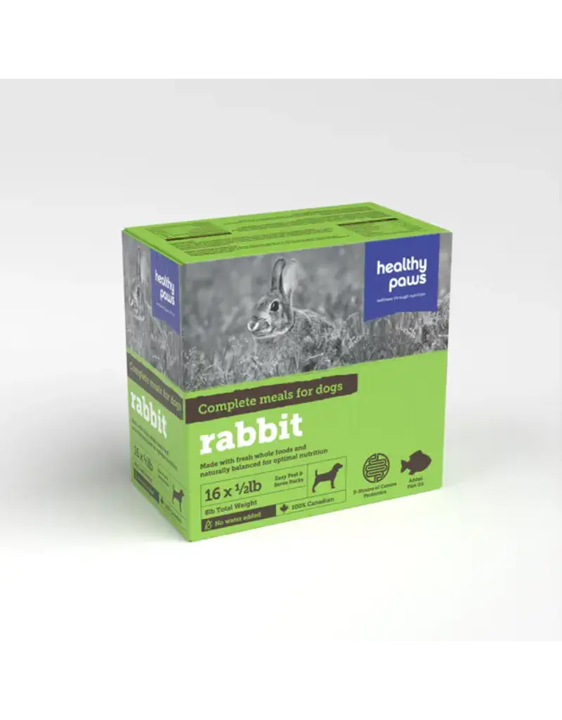 Healthy Paws Canine Complete Rabbit Dinner 8lb (16 x 8oz)