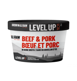 Iron Will Level Up Cup: Beef & Pork in Beef Bone Broth 4oz Cup