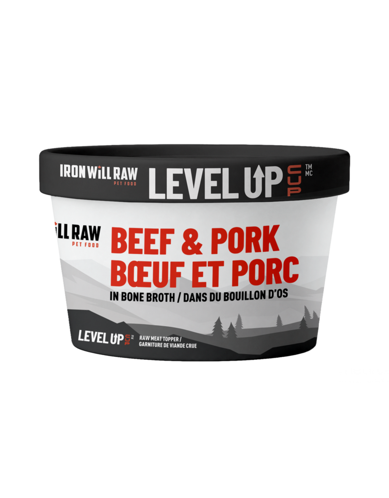 Iron Will Level Up Cup: Beef & Pork in Beef Bone Broth 4oz Cup