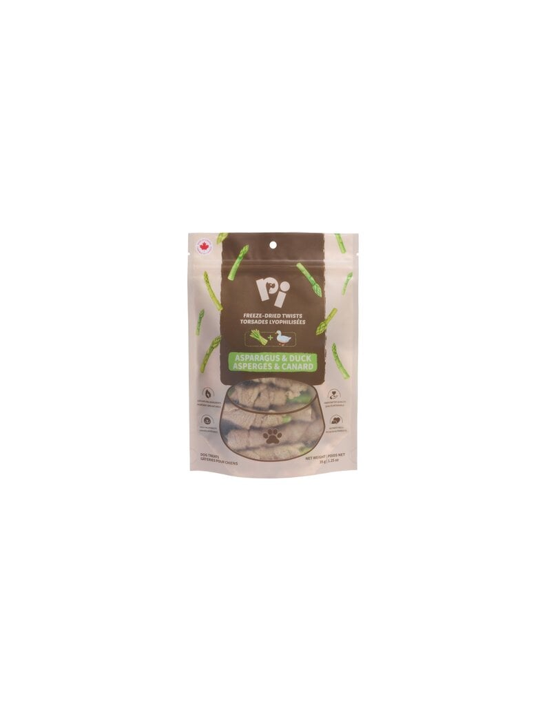 PI Pet Food Freeze-Dried Asparagus & Duck Twists 35g
