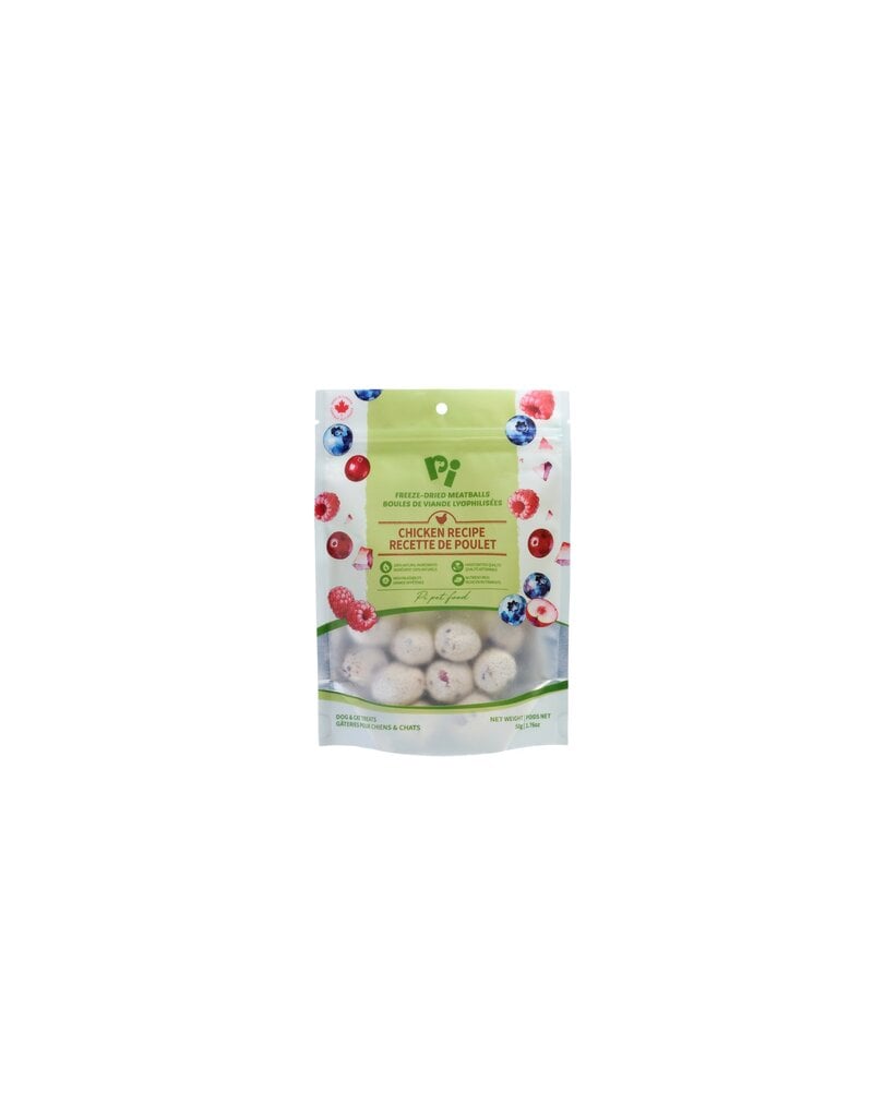 PI Pet Food Freeze-Dried Meatballs – Chicken Recipe 50g