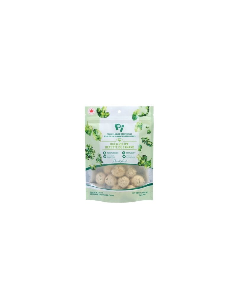 PI Pet Food Freeze-Dried Meatballs - Duck Recipe 50g