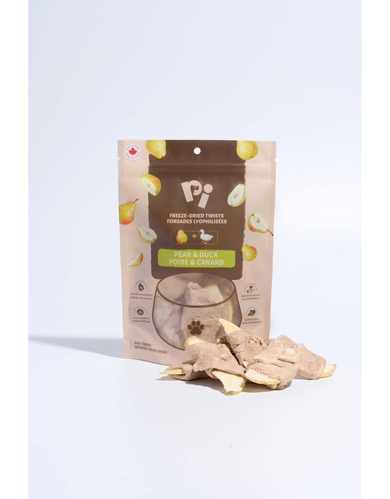 PI Pet Food Freeze-Dried Pears & Duck Twists 42g