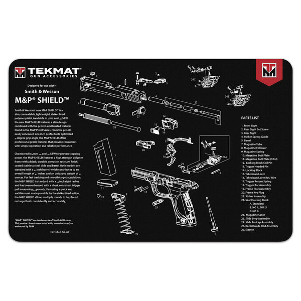 TekMat Pistol Mat, S&W M&P Shield Black
