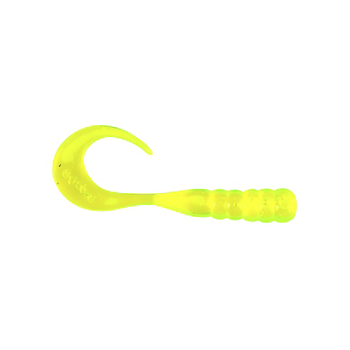 PowerBait Ribbontail Grub 3" Chartreuse 15-pk