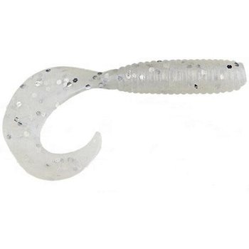 Yamamoto Single Tail Grub 4" Clue Pearl/Silver Flake 20-pk