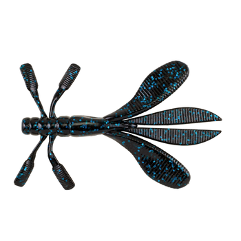 PowerBait Mantis Bug 4" Black Blue Flake 8-pk