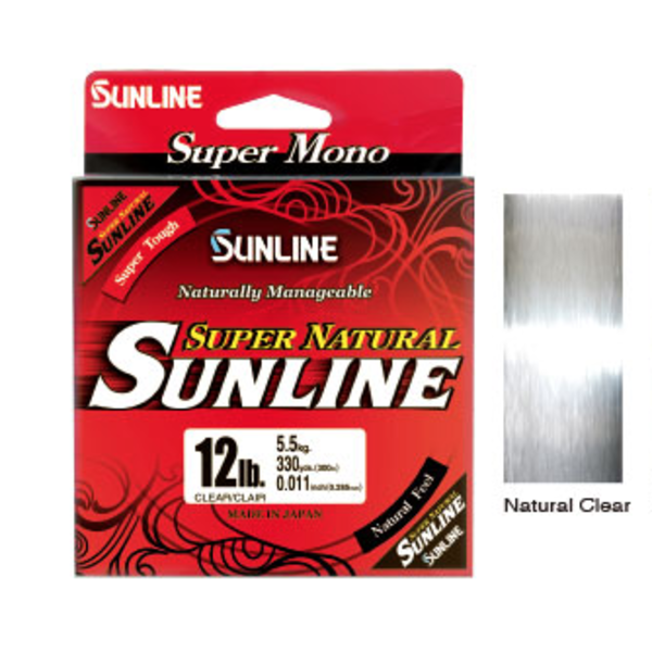 Sunline Super Natural 8lb Clear Mono. 330yds