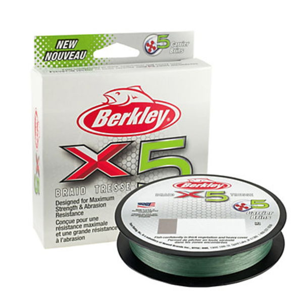 Berkley X5 Braid 65lb Low-Vis Green 165yds