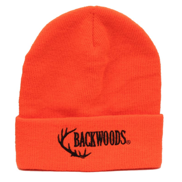 Backwoods Thinsulate Knit Touque Blaze Orange Backwoods Logo