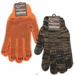 Backwoods Knitted Gloves, Orange w/PVC Dots
