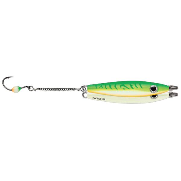 VMC Rocker Spoon 7/16oz Glow Green Fire UV
