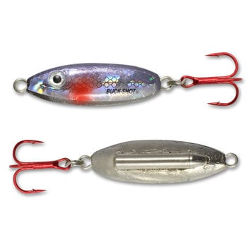 Northland Buck-Shot Rattle Spoon. 3/8oz Silver Shiner