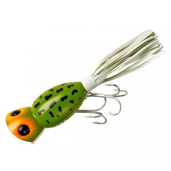 Arbogast Hula Popper 2" Frog/White Belly