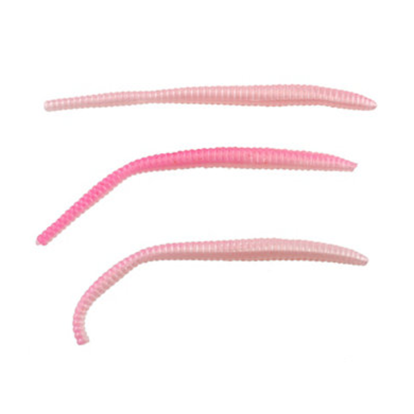 PowerBait Floating 3" Trout Worm Pink Shad 15-pk