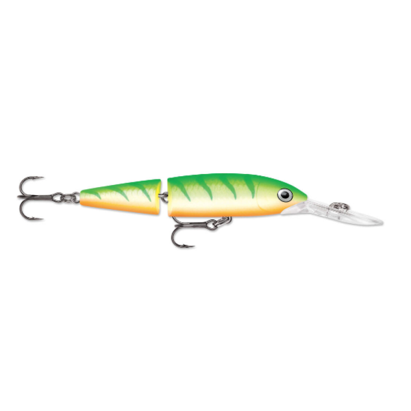 Rapala Jointed Deep Husky Jerk. Green Tiger UV 12