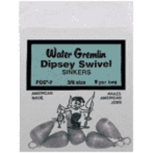 Water Gremlin Dipsey Swivel Sinkers. 3/4oz 3-pk