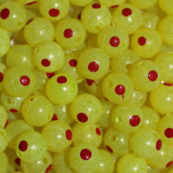 Troutbeads Blood Dot Egg 8mm Lemon Roe