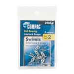 Compac Ball Bearing Swivel w/Interlock Snap Size 0 5-pk