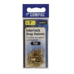 Compac Brass Barrel Swivel w/Interlock Snap Size 7 10-pk