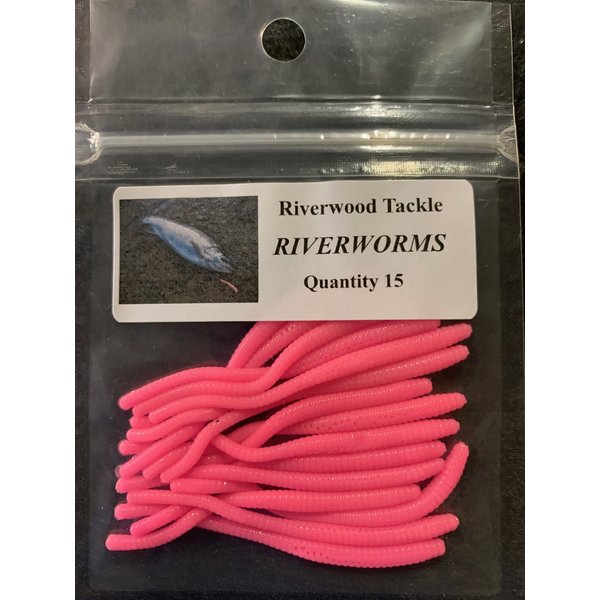 Small Riverworms. Pink 15-pk