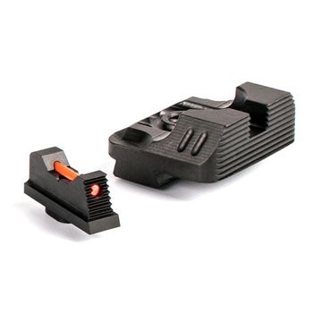 Sight Set - .230 Fiber Optic Front Sight / Rear Combat v3 Black