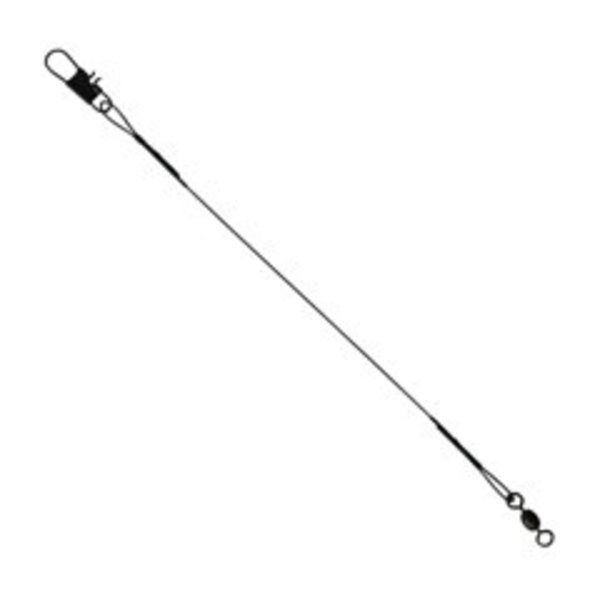 Compac Black Wire Wound 30lb Leader. 6" 3-pk