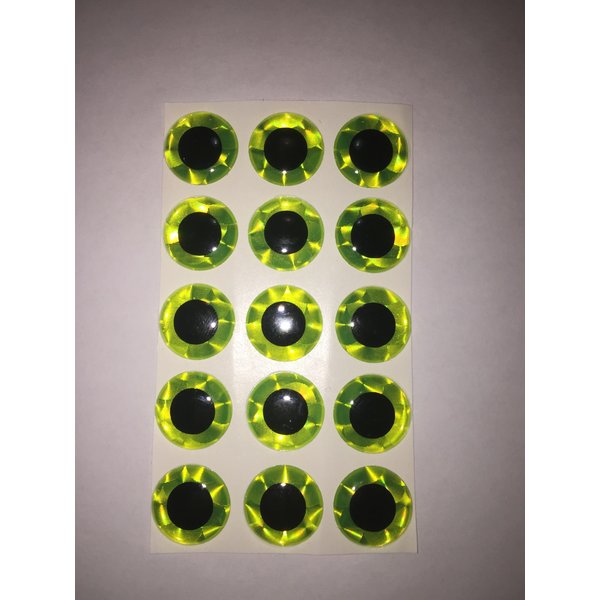 3-D Eye Chartreuse 7/32"