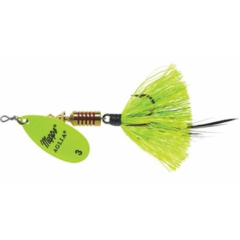 Mepps Aglia Dressed Size 3 1/4oz Chartreuse w/Chart Feather