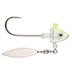 Strike King Tour Grade Spin Head 3/8oz Chartreuse White 2-pk