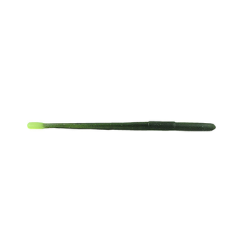 Roboworm Straight Tail Worm 4-1/2" Mean Green 10-pk