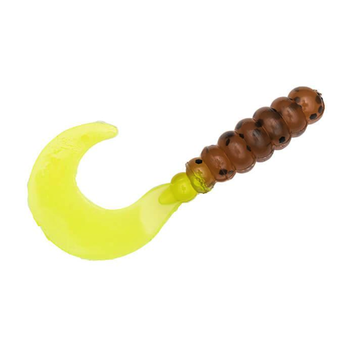 Strike King Mr Crappie Grub 2" Pumpkinseed Chart Tail 15-pk