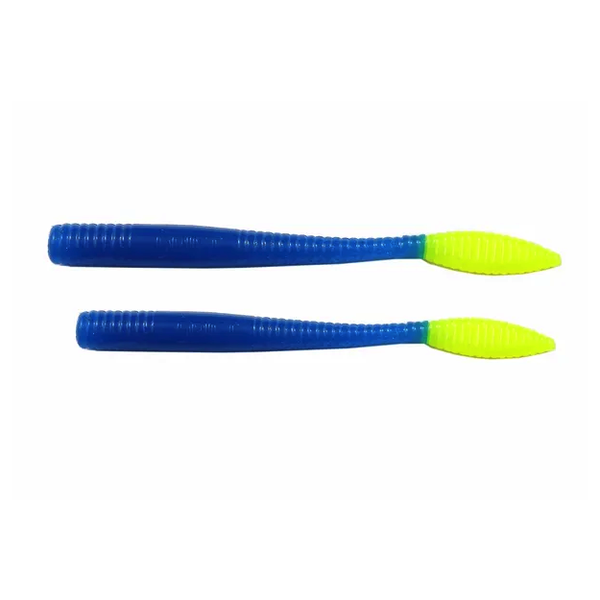 Cleardrift Tackle Steelhead Worm 3.5" Blue/Chartreuse Tail 8-pk