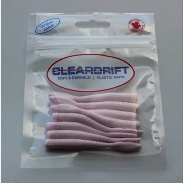 Cleardrift Tackle Steelhead Worm 3.5" Pale Pink 8-pk