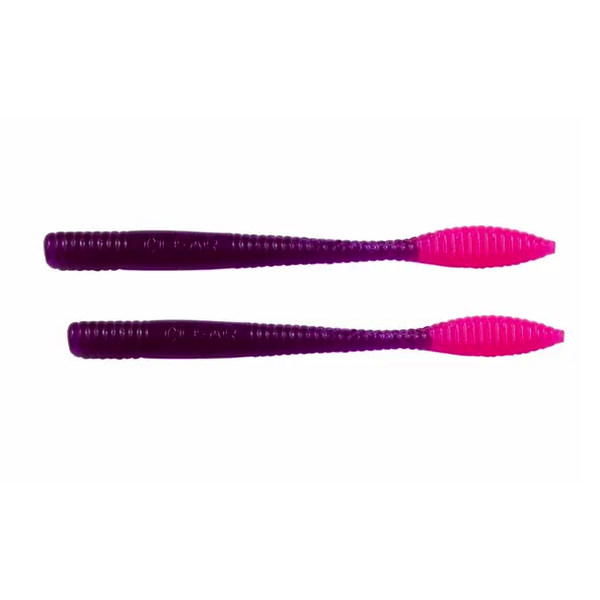 Cleardrift Tackle Steelhead Worm 3.5" Purple Hot Pink Tail  8-pk