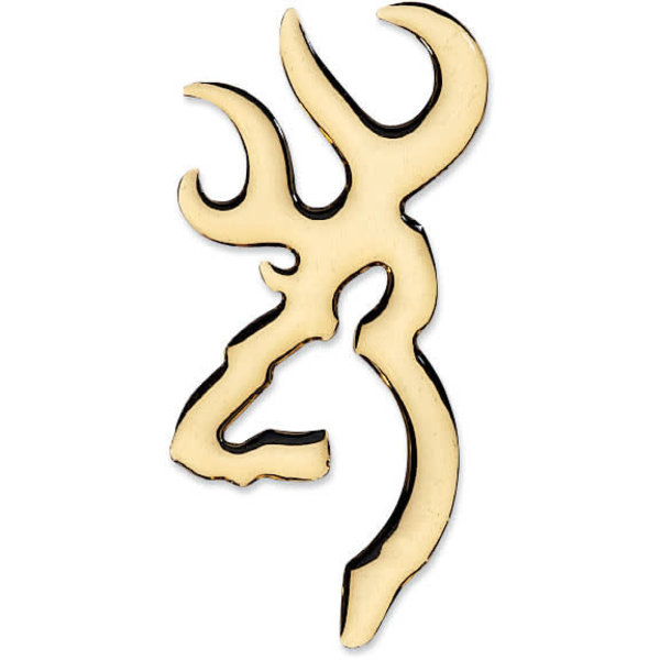 Browning 3-D Buckmark Decal Gold 6"