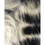 Hareline Dubbin Black Magnum Rabbit Strips White
