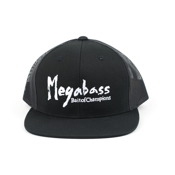 Megabass Brush Trucker Snapback Black/White Hat - Gagnon Sporting Goods