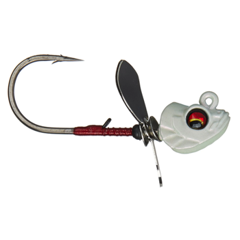 Megabass Okashira Screwhead 1/8oz 3/0 Spawn Kill 3-pk