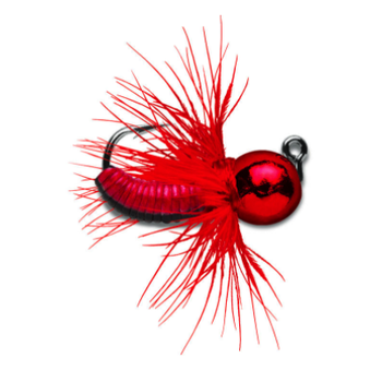 VMC Tungsten Fly Jig 1/32oz Metallic Red 2-pk