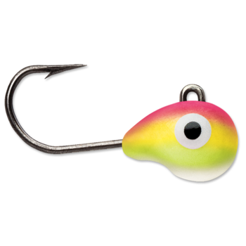 VMC Tungsten Tubby Jig. Pink Chartreuse Glow 1/64oz 2-pk