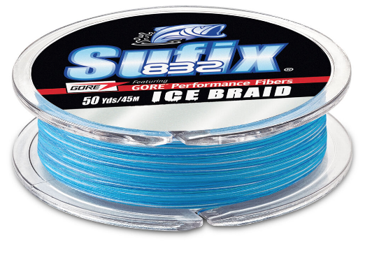 Sufix 832 Ice Braid. 10lb 50yds Ice Camo