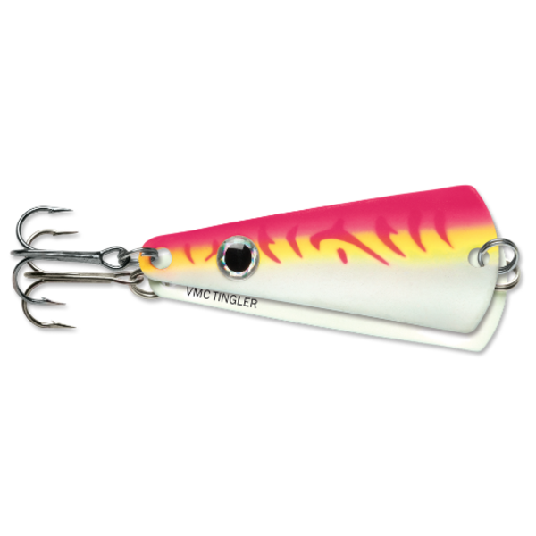 VMC Tingler Spoon 1/8oz Glow Pink Fire UV