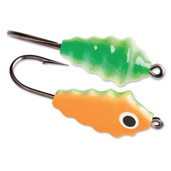VMC Waxy Jig 1/16oz Green Orange Glow 2-pk