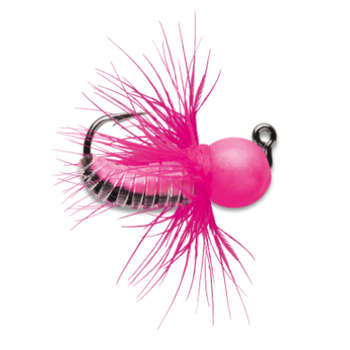 VMC Tungsten Fly Jig 1/16oz Glow Pink 2-pk