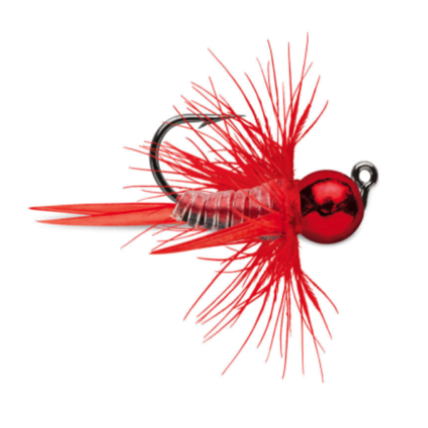 VMC Tungsten Bullfly Jig 1/16oz Metallic Red 2-pk