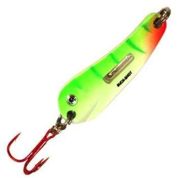 Northland Buck-Shot Flutter Spoon 1/4oz UV Glo-Perch