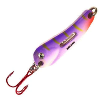Northland Buck-Shot Flutter Spoon 1/4oz UV Purple Tiger