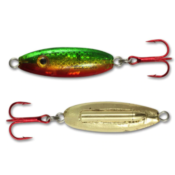 Northland Buck-Shot Rattle Spoon. 3/8oz Golden Perch